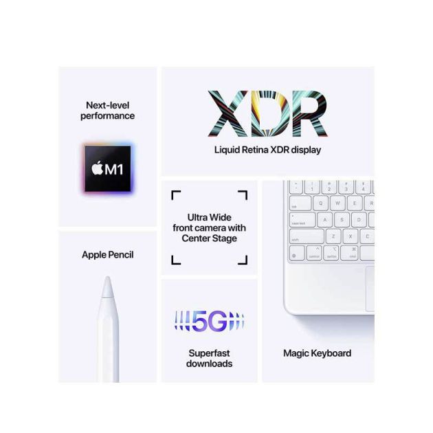 2021 Apple 12.9 pouces iPad Pro Wi‑Fi + Cellular - 2To/16Go - iPadOS 14.5.1 -  Apple M1 - 1 Nano sim - 12MP/12MP - Garantie 12 mois