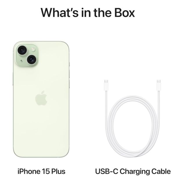 iPhone 15 Plus - 128 Go/6Go RAM - 6,7" - Apple A16 Bionic - Nano SIM physique et e-sim - 48 MP+12MP/12MP - 4383 mAh - Garantie 12 mois