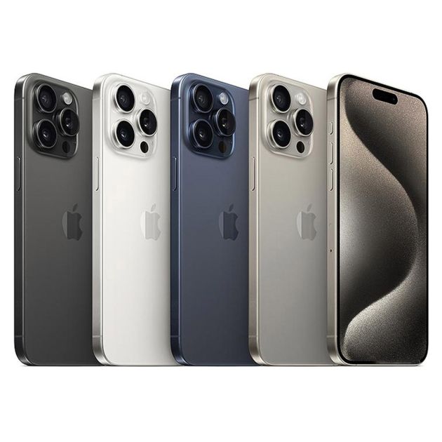 iPhone 15 Pro - 128 Go/8Go - 6,1" - Apple A17 Pro - Nano SIM physique et e-sim - 48 MP+12MP+12MP/12MP - 3274mAh - Garantie 12 mois 
