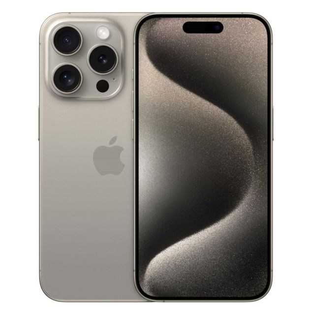 iPhone 15 Pro - 512 Go/8Go - 6,1" - Apple A17 Pro - Nano SIM physique et e-sim - 48 MP+12MP+12MP/12MP - 3274mAh - Garantie 12 mois 