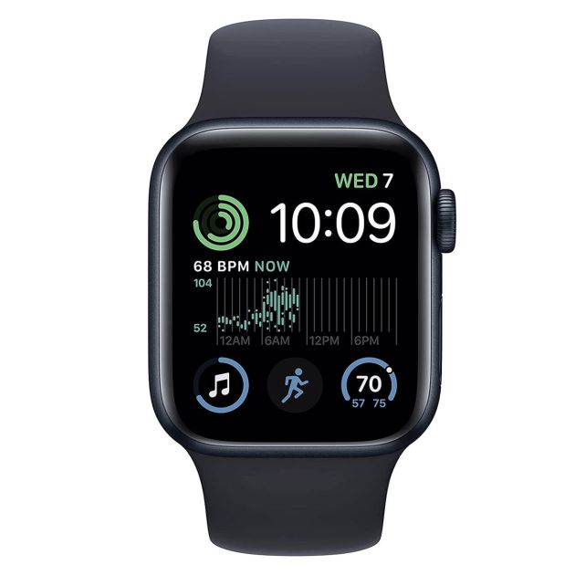 Apple Watch SE (2e génération) [GPS 40 mm] Montre intelligente avec boîtier en aluminium et bracelet sport Starlight - S/M.