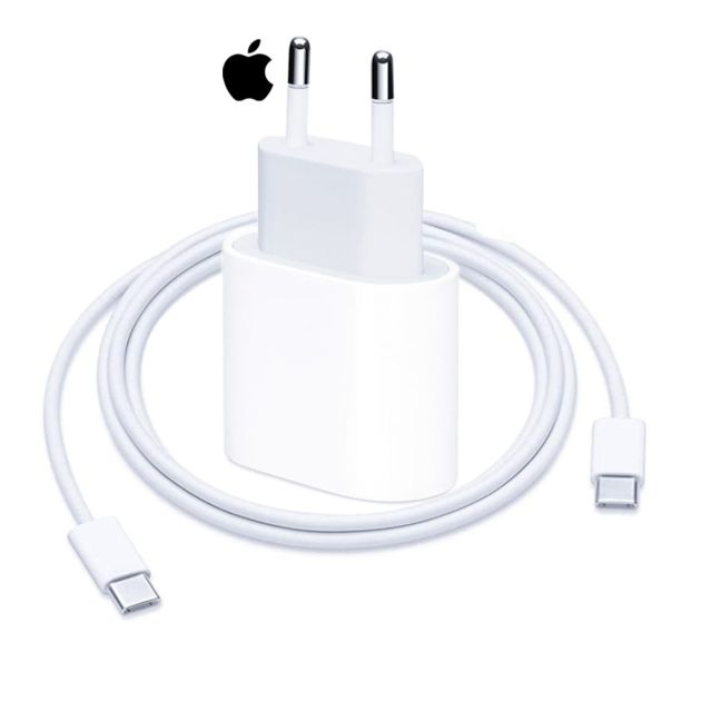 Boitier apple 20 Watts + câble de chargement Apple ubs-c vers usb-c