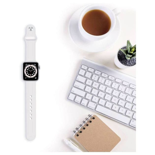 Bracelet de rechange 38mm/40mm/41mm - blanc - pour Apple watch