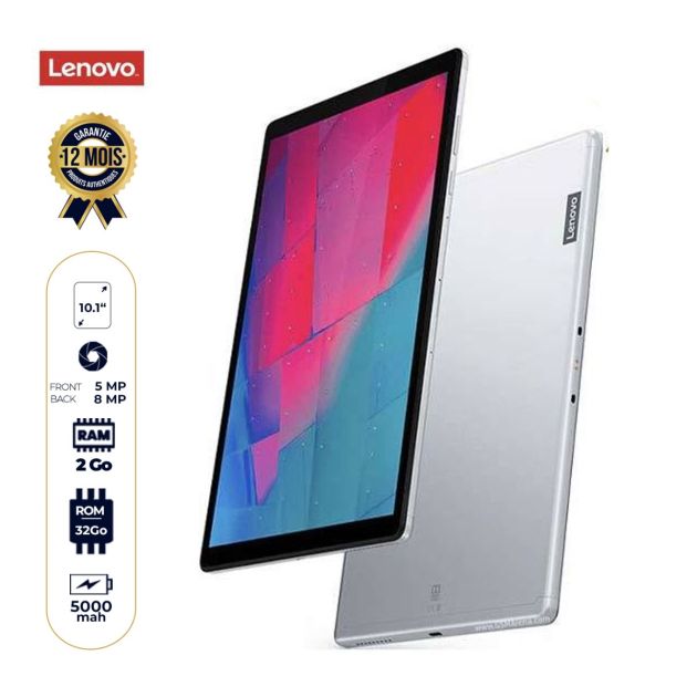 LENOVO TAB M10 HD wifi - 32Go/2Go - 10.1" - 5000 mAh - NANO SIM - 8MPP/5M - Garantie 12 mois