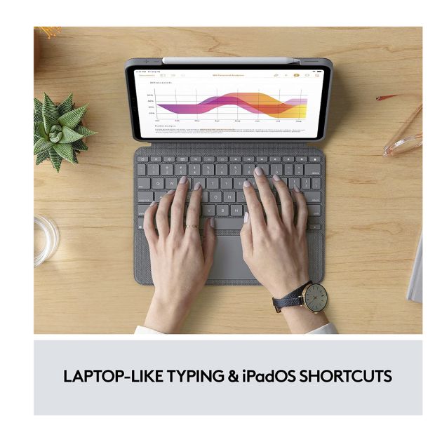 Logitech Combo Touch (iPad Air 4e/5e génération 2020, 2022) - Étui clavier rétroéclairé pour iPad Air - Livraison entre 5 et 10 jours - 6 Mois