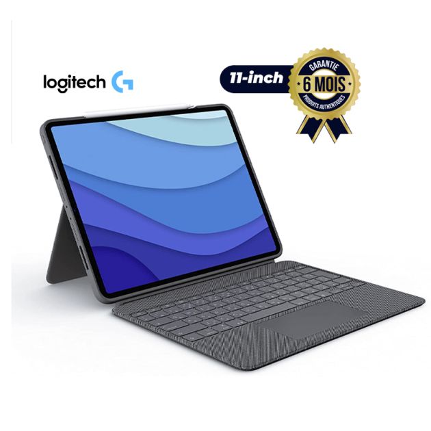 Logitech Combo Touch Etui clavier pour iPad Pro - 11 pouces (5ème génération - 2021) - Clavier rétroéclairé détachable avec béquille -  (LIVRAISON 5 a 10 JOURS)