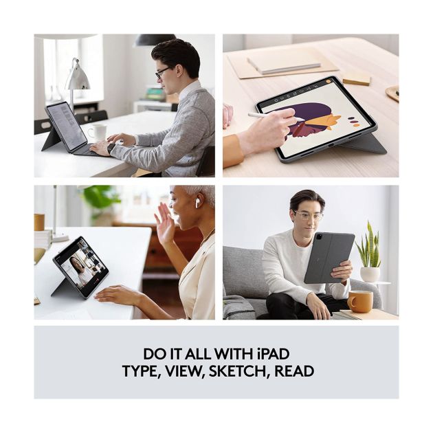 Logitech Combo Touch Etui clavier pour iPad Pro - 11 pouces (5ème génération - 2021) - Clavier rétroéclairé détachable avec béquille -  (LIVRAISON 5 a 10 JOURS)