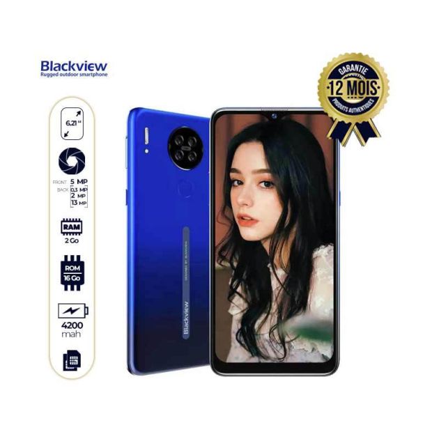 BLACKVIEW A80 - Smartphone - 16GB/2GB - 6.21" - DUAL nano sim - 13MP - 12 month warranty