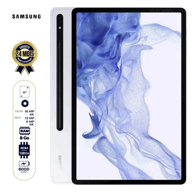 Tablette Samsung GALAXY TAB S8 WIFI - 11" - 128/8Go - 8000mAh - 24 mois