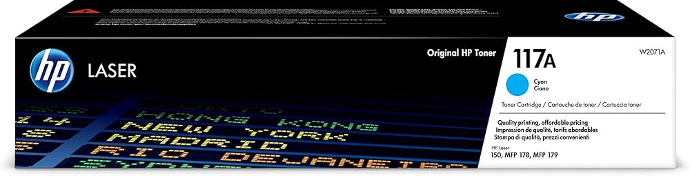 Cartouche de Toner HP 117A cyan Original